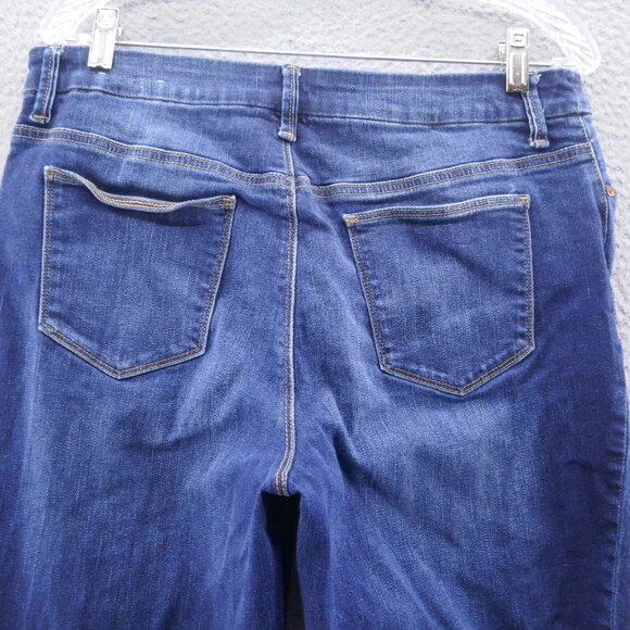 Chicos Womens Platinum Jegging Jeans 1 Size 8 Blue Distressed Studded Stretch - Picture 5 of 11